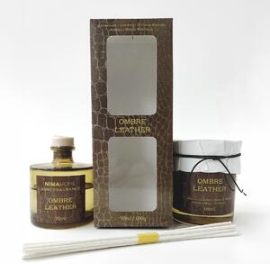 Σετ Αρωματικών Χώρου 2τμχ Nima Aroma Ombre Leather