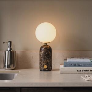 Globen Lighting Φωτιστικό τραπεζιού με μπαταρία Torrano, μάρμαρο καφέ, ρυθμιζόμενος, Καφέ / Σκουριάς, Σαλόνι / τραπεζαρία, Πέτρα, σχεδιασμός, Σφαίρα