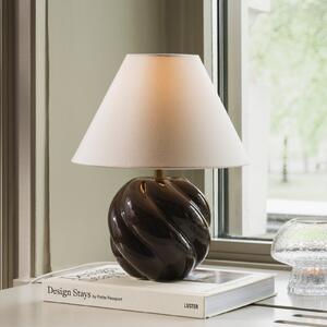 Globen Lighting Επιτραπέζια λάμπα DAHLIA, μπεζ/καφέ, ύψος 31 cm, Μπεζ, Σαλόνι / τραπεζαρία, Ύφασμα / Κλωστοϋφαντουργία