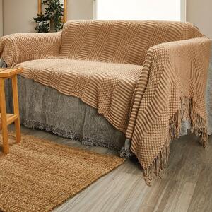 Διακοσμητικό Ριχτάρι Fleece/Κουβέρτα Καναπέ (130x180) Whitegg KB135/5 Beige