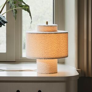 Globen Lighting Επιτραπέζια λάμπα Noah, λευκή, ύψος 31 cm, ύφασμα, Λευκό, Σαλόνι / τραπεζαρία, Ύφασμα / Κλωστοϋφαντουργία, Σκανδιναβικό, Επιτραπέζια οθόνη όρθια