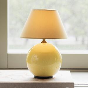 Globen Lighting Φωτιστικό τραπεζιού με μπαταρία IRIS, κίτρινο/κίτρινο, ύψος 23, ρυθμιζόμενος, Κίτρινο, Σαλόνι / τραπεζαρία, Ύφασμα / Κλωστοϋφαντουργία