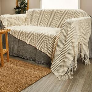Διακοσμητικό Ριχτάρι Fleece/Κουβέρτα Καναπέ (130x180) Whitegg KB135/4 Ecru