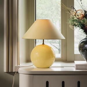 Globen Lighting Επιτραπέζια λάμπα IRIS, κίτρινο/κίτρινο, ύψος 39 cm, Κίτρινο, Σαλόνι / τραπεζαρία, Ύφασμα / Κλωστοϋφαντουργία, Vintage