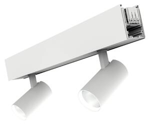 The Light Group SLC LED-Spot Click, λευκό, 2 φλόγες, μήκος 56 cm, CCT, DALI, ρυθμιζόμενος, Λευκό, Σαλόνι / τραπεζαρία, Αλουμίνιο, σύγχρονο