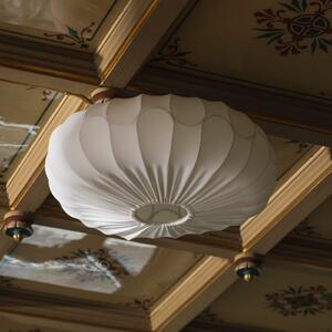 Globen Lighting Φωτιστικό οροφής BLADVERK, λευκό, Ø 50 cm, ύφασμα, ρυθμιζόμενος, Λευκό, Σαλόνι / τραπεζαρία, Ύφασμα / Κλωστοϋφαντουργία, Σκανδιναβικό