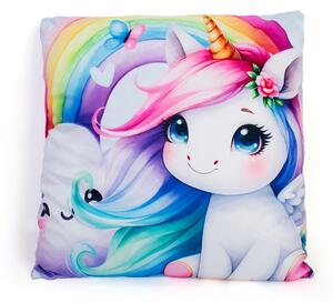 Διακοσμητικό Μαξιλάρι Βελουτέ 2 Όψεων (38x38) Dimcol Unicorn 10
