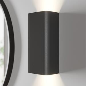 Nowodvorski Lighting Φωτιστικό τοίχου Bergen up & down, γραφίτη, ρυθμιζόμενος, Μαύρο, Σαλόνι / τραπεζαρία, Μέταλλο, σύγχρονο