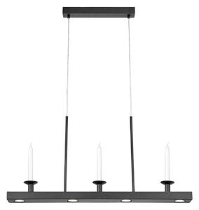 Markslöjd Κρεμαστό φωτιστικό LED Dining, μαύρο, μήκος 82 cm, σίδερο, ρυθμιζόμενο., ρυθμιζόμενος, Μαύρο, Σαλόνι / τραπεζαρία, Μέταλλο