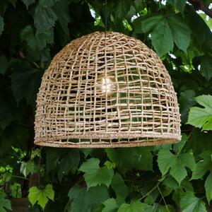 PR Home Εξωτερική κρεμαστή λάμπα Cebu, Lampakanay, Ø 57 cm, βύσμα, IP44, Ξύλου, Ξύλο