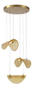 Φωτιστικό Οροφής Τρίφωτο LED Eurolamp Waves 144-18004 Bronze/Gold