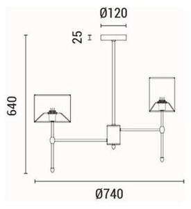 Φωτιστικό Οροφής Πολύφωτο Eurolamp Veli 144-24051 White/Black