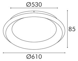 Φωτιστικό Πλαφονιέρα LED 3 CCT Aca Diana BR71LEDC61BKCCT Matt Black