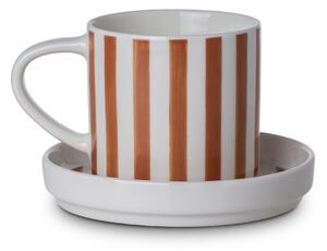 Φλυτζάνι Καφέ 300ml + Πιατάκι Estia Lines Καφέ 07-35419