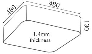Φωτιστικό Πλαφονιέρα LED 3 CCT Aca Emery HM28LEDC48BKCCT Matt Black