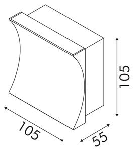 Απλίκα Τοίχου LED 3 CCT Aca Chessy CNW7GCCT Gold