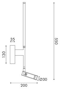 Απλίκα Τοίχου LED Aca Concerto HM616LEDWBK Black
