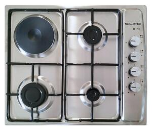 ΕΣΤΙΑ ΜΙΚΤΗ SILIFO SF6100 INOX (3 ΥΓΡΑΕΡΙΟΥ + 1 ΗΛΕΚΤΡΙΚΟ) (4 ΕΤΗ ΕΓΓΥΗΣΗ ΕΛΛΗΝΙΚΗΣ ΑΝΤΙΠΡΟΣΩΠΕΙΑΣ)