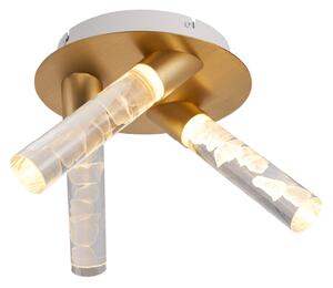 Σποτ Τρίφωτο LED 3 CCT Aca Oasis CN3C22PGWCCT Brass Gold/Sand White