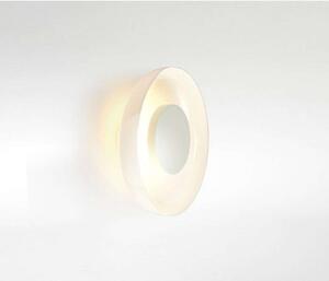 MARSET LED απλίκα Aura Plus, Ø 25 cm, οπαλίνα, Λευκό, Σαλόνι / τραπεζαρία, Γυαλί, σχεδιασμός
