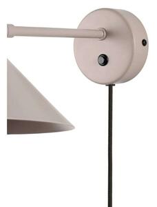 Globen Lighting Φωτιστικό τοίχου Cannes, μπεζ, Ø 20 cm, Μπεζ, Σαλόνι / τραπεζαρία, Μέταλλο, Σκανδιναβικό, Πρίζα τοίχου κάτω