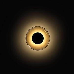 MARSET LED απλίκα Aura, Ø 18 cm, καπνιστό γκρι/διαφανές, Γκρι, Σαλόνι / τραπεζαρία, Γυαλί, σχεδιασμός