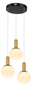 Φωτιστικό Οροφής Τρίφωτο LED 3 CCT Aca Marbella CN3PMBKCCT Sand Black/Gold
