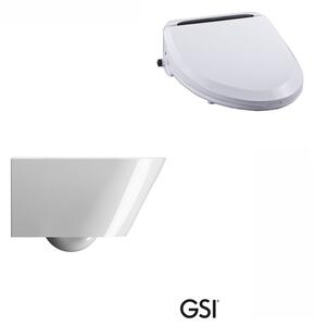 GSI Kube-X Swirl Κρεμαστή Λεκάνη με κάλυμμα USPA Λευκό Γυαλιστερό