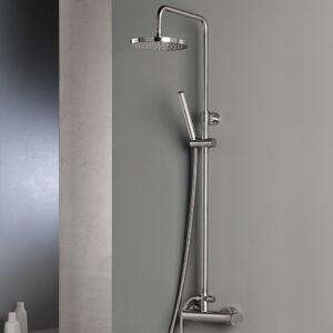 Armando Vicario Slim Inox Μπαταρία Nτους 2 Eξόδων με Kολώνα, Aνακλινόμενη Κεφαλή, Tηλέφωνο, Στήριγμα 500065-110