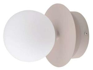 Globen Lighting Φωτιστικό τοίχου ART DECO, μπεζ/λευκό Ø 16 cm IP44, ρυθμιζόμενος, Μπεζ, Σαλόνι / τραπεζαρία, Μέταλλο, σχεδιασμός, Σφαίρα