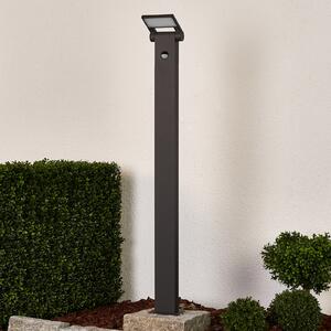 Lucande LED φωτιστικό κολωνάκι Marius με αισθητήρα, 100 cm, Μαύρο, Μέταλλο, σύγχρονο