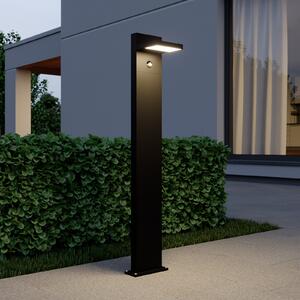 Lucande Φωτιστικό διαδρόμου LED Silvan, ανθρακί, 100 cm, με αισθητήρα, Μαύρο, Αλουμίνιο, σύγχρονο