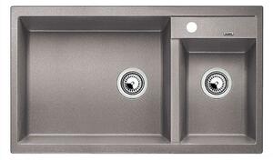 Blanco Metra 9 Alu Metallic SILGRANIT™ PuraDur™ Γρανιτένιος Νεροχύτης Ένθετος με 2 Γούρνες 86x50cm