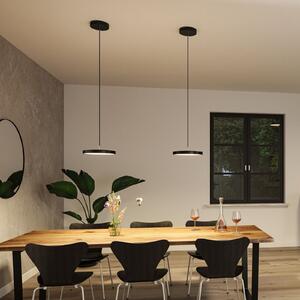 Paulmann LED κρεμαστή λάμπα Hildor, μαύρη Ø 31 cm 3-step-dim, ρυθμιζόμενος, Μαύρο, Σαλόνι / τραπεζαρία, Μέταλλο, σύγχρονο