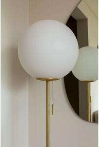 Globen Lighting Φωτιστικό δαπέδου Torrano Ύψος 145 cm Τραβερτίνη, Μπεζ, Σαλόνι / τραπεζαρία, Γυαλί, σχεδιασμός, Σφαίρα