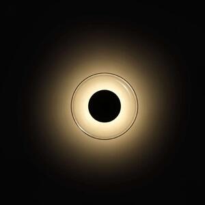 MARSET LED απλίκα Aura, Ø 18 cm, On/Off, ημιδιαφανής, Διαφανές, Σαλόνι / τραπεζαρία, Μέταλλο, σχεδιασμός