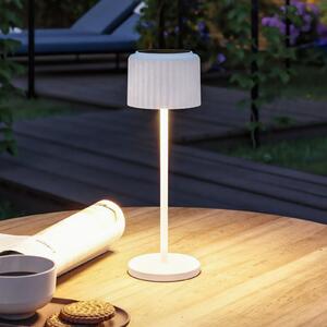 Paulmann LED ηλιακή επιτραπέζια λάμπα Else, λευκή, IP44, ρυθμιζόμενη ένταση, ρυθμιζόμενος, Λευκό, Σαλόνι / τραπεζαρία, Αλουμίνιο, σύγχρονο, Ηλιακά φώτα