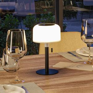Paulmann LED ηλιακή επιτραπέζια λάμπα Bartja, μαύρη, IP44 dim, ρυθμιζόμενος, Μαύρο, Σαλόνι / τραπεζαρία, Πλαστικό, σύγχρονο, Ηλιακά φώτα