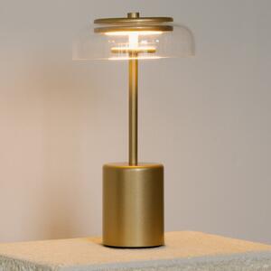 Nuura Aps LED φορητή επιτραπέζια λάμπα Blossi, ύψος 26 cm χρυσό/διαφανές, ρυθμιζόμενος, Χρυσό / Ορείχαλκου, Μέταλλο, Σκανδιναβικό