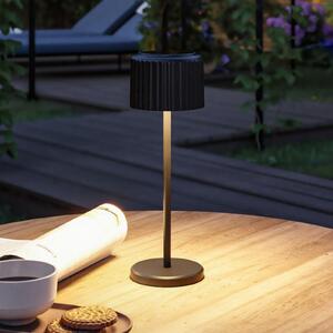 Paulmann LED ηλιακή επιτραπέζια λάμπα Else, μαύρη, IP44 dim, ρυθμιζόμενος, Μαύρο, Σαλόνι / τραπεζαρία, Αλουμίνιο, σύγχρονο, Ηλιακά φώτα