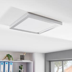 Solvie LED φωτιστικό οροφής, ασημί, γωνιακό, 30 x 30 cm