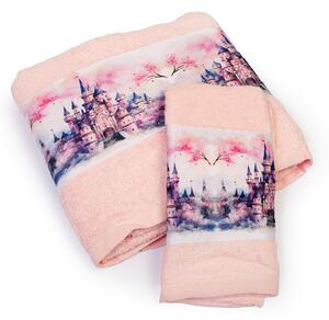 Παιδικές Πετσέτες (Σετ 2τμχ) Dimcol Fairytale Castle 325 Pink