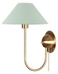Globen Lighting Φωτιστικό τοίχου IRIS, πράσινο, ύψος 32 cm, Πράσινο, Σαλόνι / τραπεζαρία, Ύφασμα / Κλωστοϋφαντουργία, Vintage, Πρίζα τοίχου
