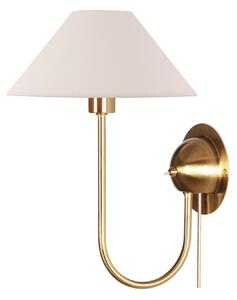 Globen Lighting Φωτιστικό τοίχου IRIS, κρεμ, ύψος 32 cm, Μπεζ, Σαλόνι / τραπεζαρία, Ύφασμα / Κλωστοϋφαντουργία, Vintage, Πρίζα τοίχου