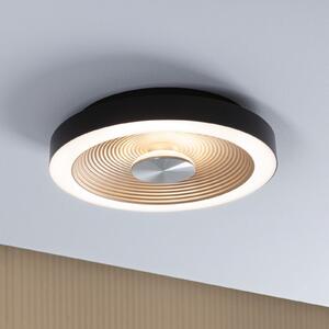 Paulmann LED οροφής Volea μαύρο/χρυσό Ø 32 cm IP44 dim, ρυθμιζόμενος, Μαύρο, Μπάνιο, Πλαστικό, σύγχρονο