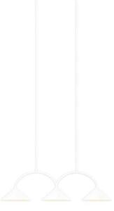 Globen Lighting Κρεμαστή λάμπα CURVE 3, λευκή, 3 φώτα, 95 cm, ρυθμιζόμενος, Λευκό, Σαλόνι / τραπεζαρία, Μέταλλο, Vintage