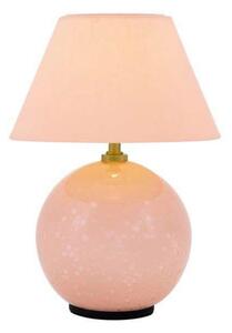 Globen Lighting Φωτιστικό τραπεζιού με μπαταρία IRIS, ροζ, ύψος 23 cm, ρυθμιζόμενος, Ροζ / Ροζέ, Σαλόνι / τραπεζαρία, Γυαλί, Vintage