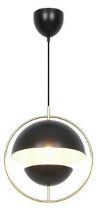 Nordlux Κρεμαστό φωτιστικό Tavia, μαύρο, Ø 33 cm, μέταλλο, ρυθμιζόμενος, Μαύρο, Σαλόνι / τραπεζαρία, Μέταλλο, Σκανδιναβικό