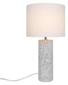 Nordlux Λάμπα τραπεζιού Antiga, λευκή, ύψος 50 cm, ύφασμα/πέτρα, Λευκό, Σαλόνι / τραπεζαρία, Ύφασμα / Κλωστοϋφαντουργία, Σκανδιναβικό