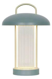 Nordlux LED-Akku-Tischleuchte Mirano, ύψος 29 cm, σκόνη πράσινο, μέταλλο, ρυθμιζόμενος, Πράσινο, Σαλόνι / τραπεζαρία, Μέταλλο, Σκανδιναβικό, Φανάρι